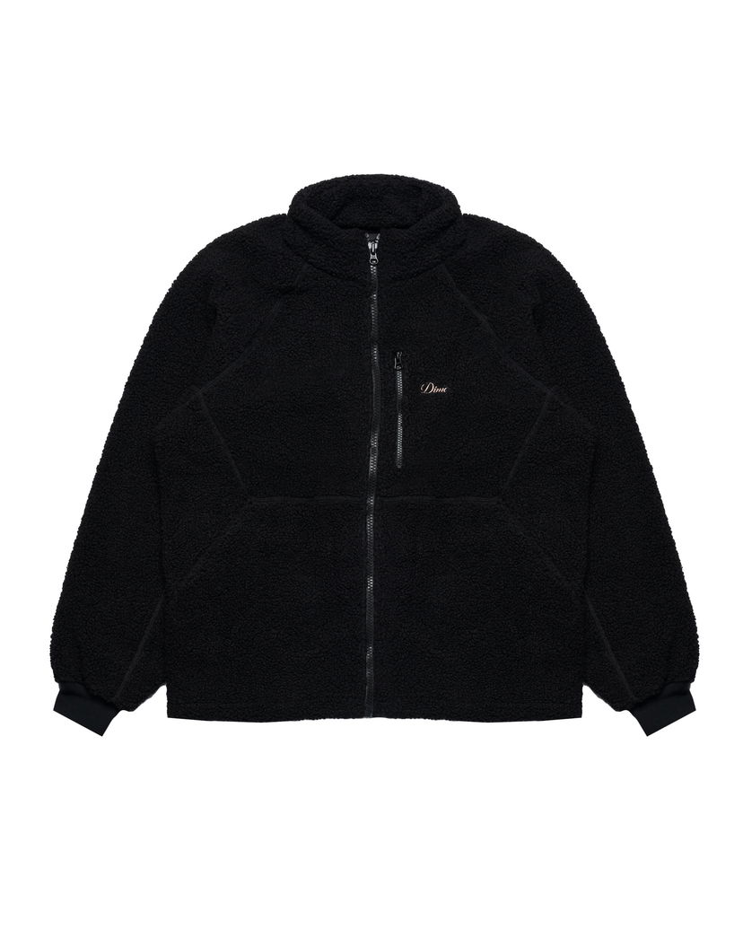 Sweatshirt Dime Sherpa Zip Fleece Jacket Sort | DIMEHO246BLK