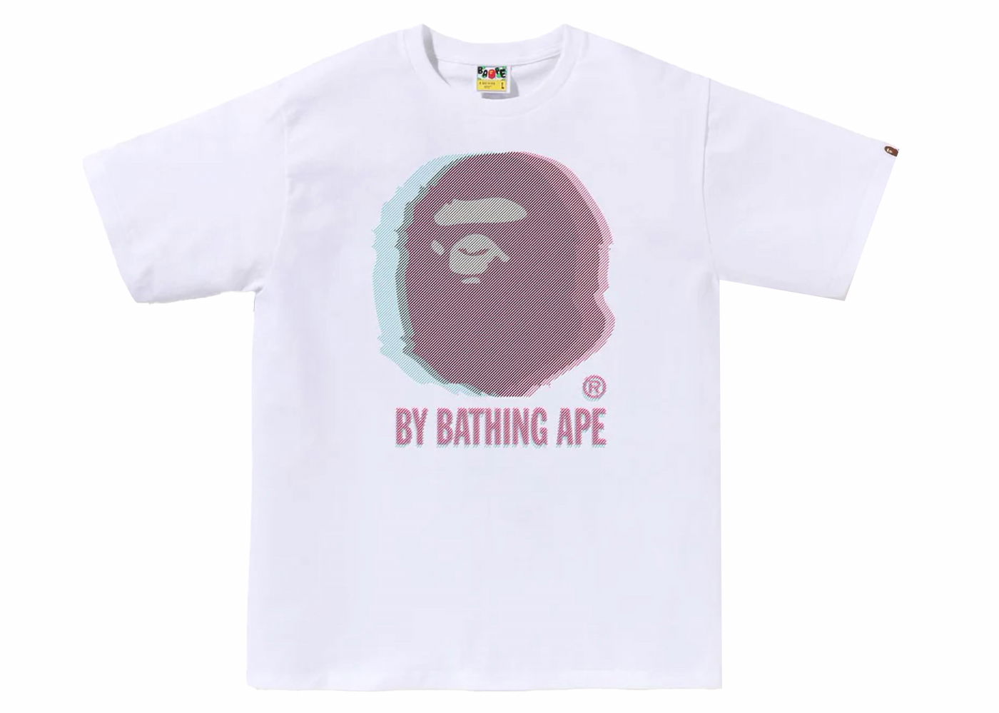 T-shirt BAPE BAPE Glitch Art By Bathing Tee White Hvid | 1K30-110-052, 0