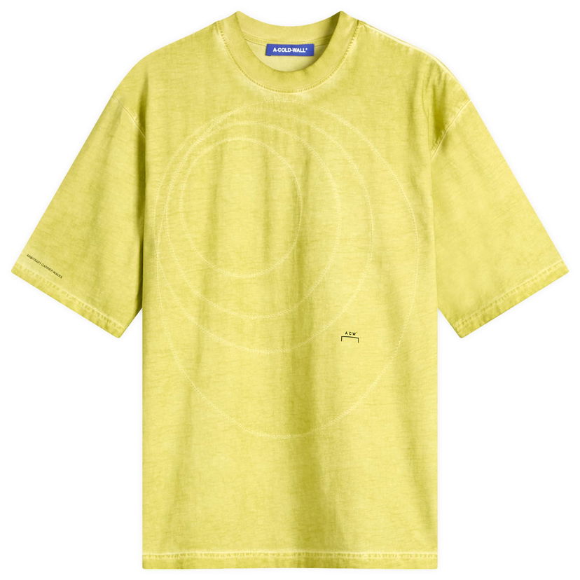 T-shirt A-COLD-WALL* A-COLD-WALL* Men's Frequency T-Shirt, Size Large Gul | ACWMTS213-YLW