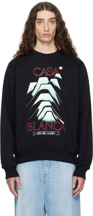 Sweatshirt Casablanca Casablanca Frosty Mountain Graphic Sweatshirt Sort | MPF25-JTP-293-05, 0
