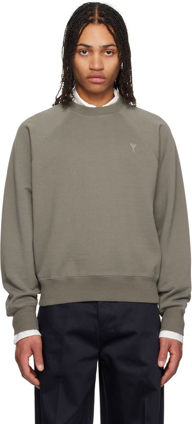 Sweater AMI AMI Paris Tonal Ami de Coeur Sweatshirt Grøn | USW074.747, 0