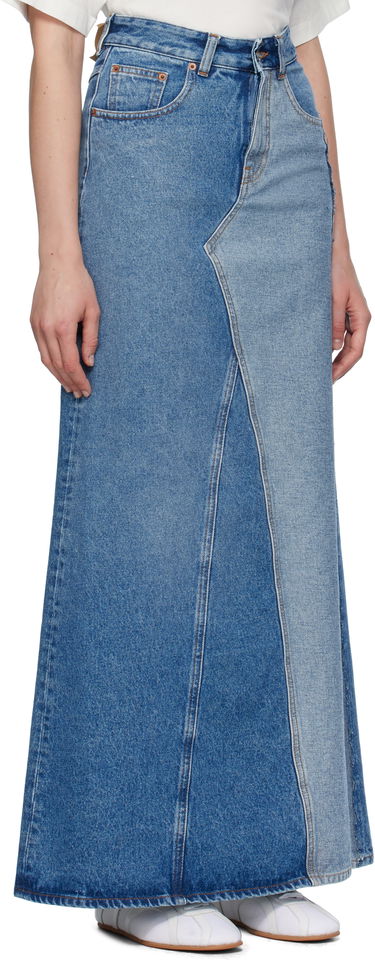 Nederdel Maison Margiela MM6 Maison Margiela Faded Denim Maxi Skirt Blå | S52MI0025 M30018, 1