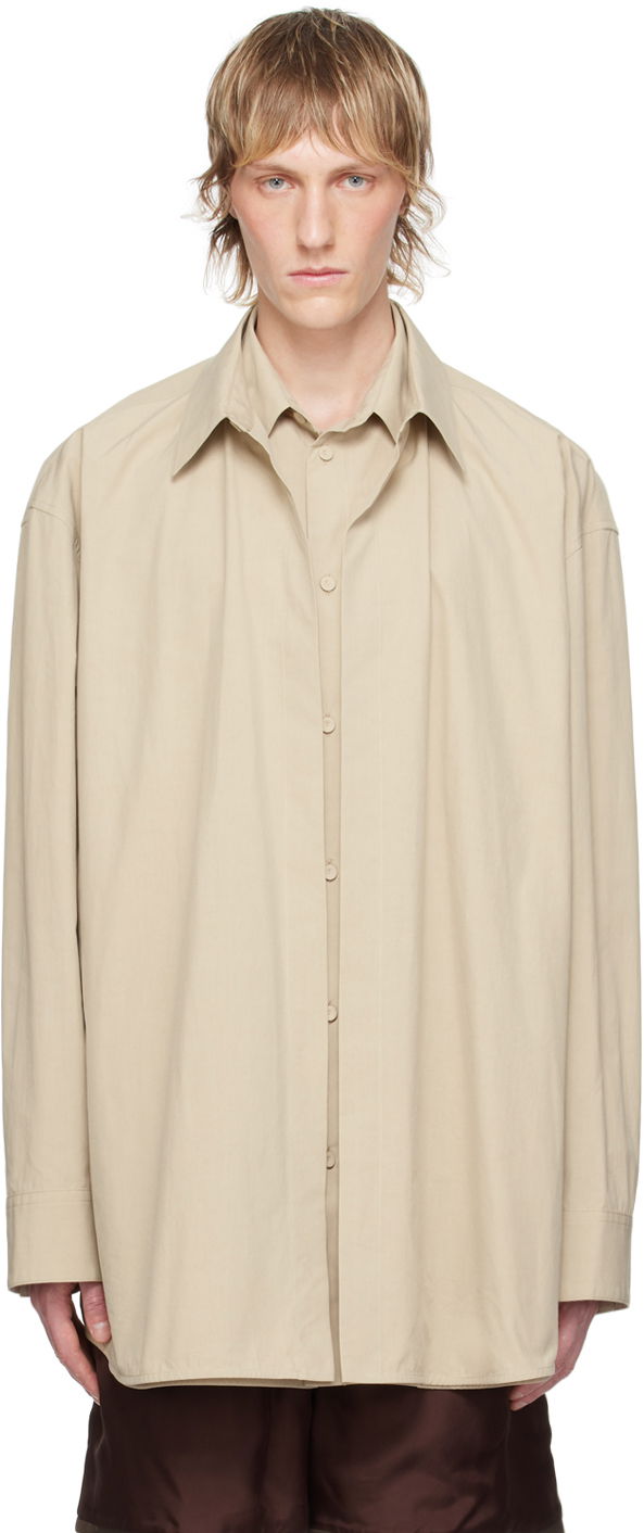 Skjorte Jil Sander Jil Sander Layered Shirt Beige | J21DL0140 J45248