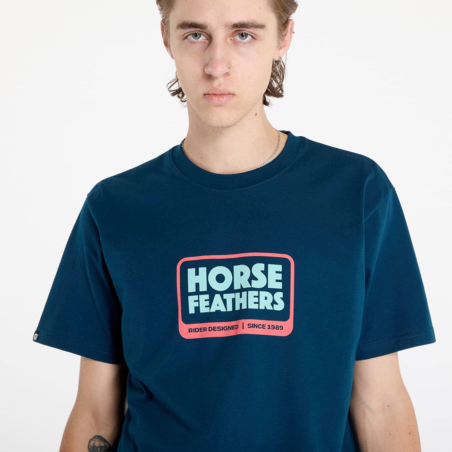 T-shirt Horsefeathers Millennium T-Shirt Pond M Mørkeblå | SM1358C, 1
