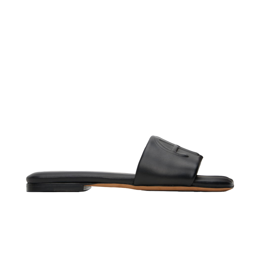 Sneakers og sko Anine Bing Slides With Logo Accent Sort | A-14-9100-000