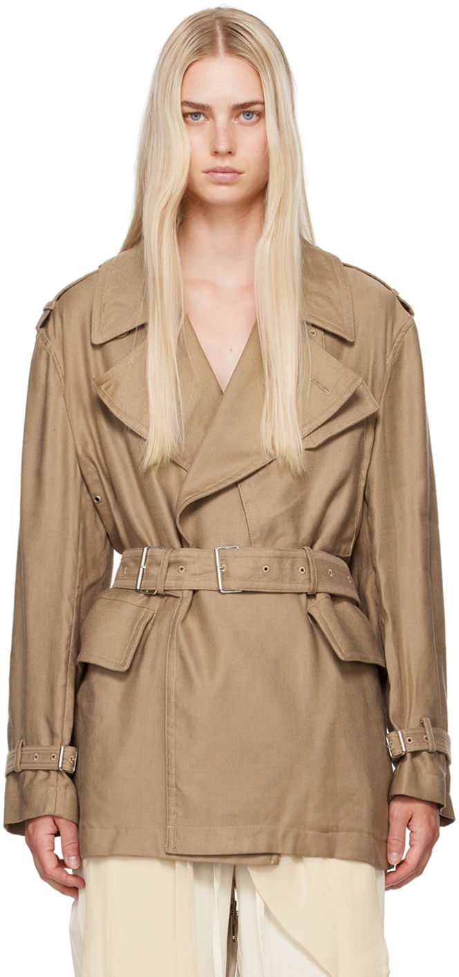 Trenchcoat Helmut Lang Helmut Lang Rider Trench Coat Beige | O04HW401