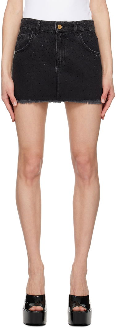 Nederdel Blumarine Blumarine Embellished Denim Mini Skirt Sort | P322G117A, 0