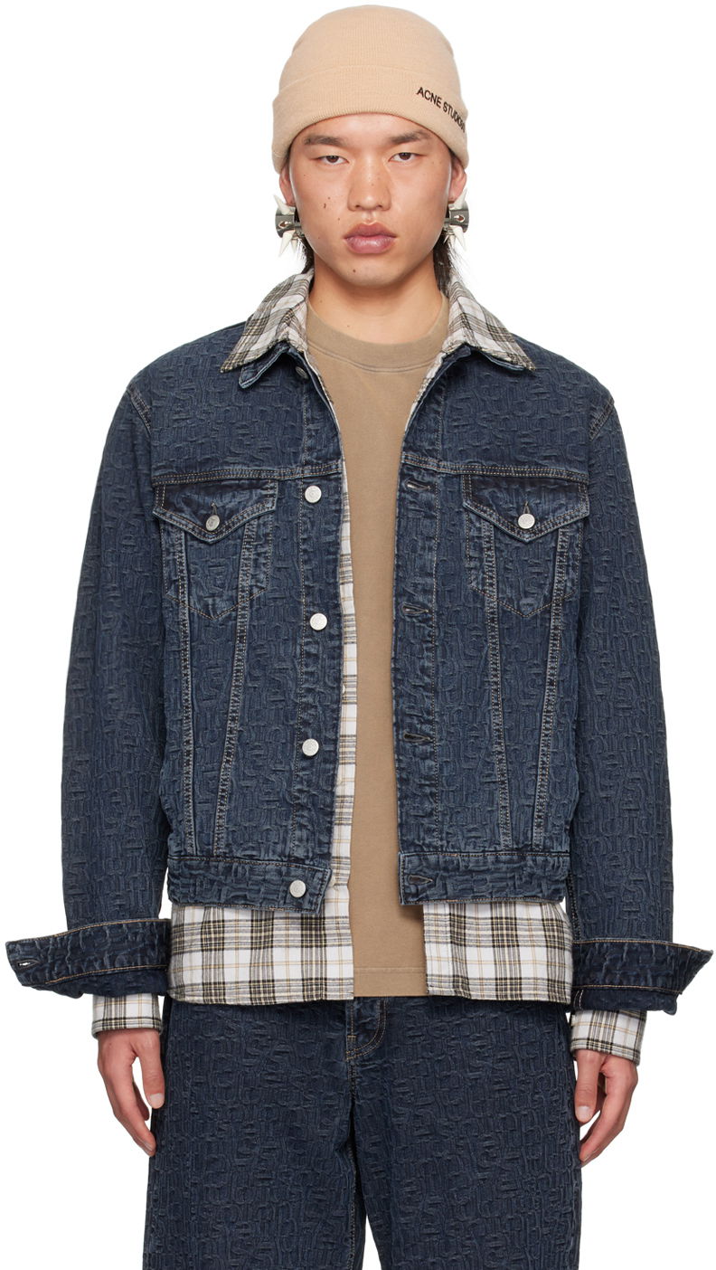 Jakke Acne Studios Blue Cropped Denim Jacket Blå | B90775-, 0