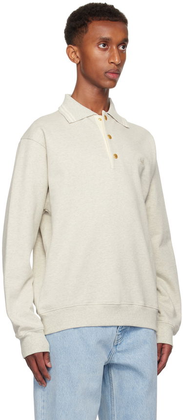 Sweater Drôle de Monsieur Drôle De Monsieur 'Le Polo Drôle' Sweatshirt Grå | PERM-PL132-CO127-GY, 1