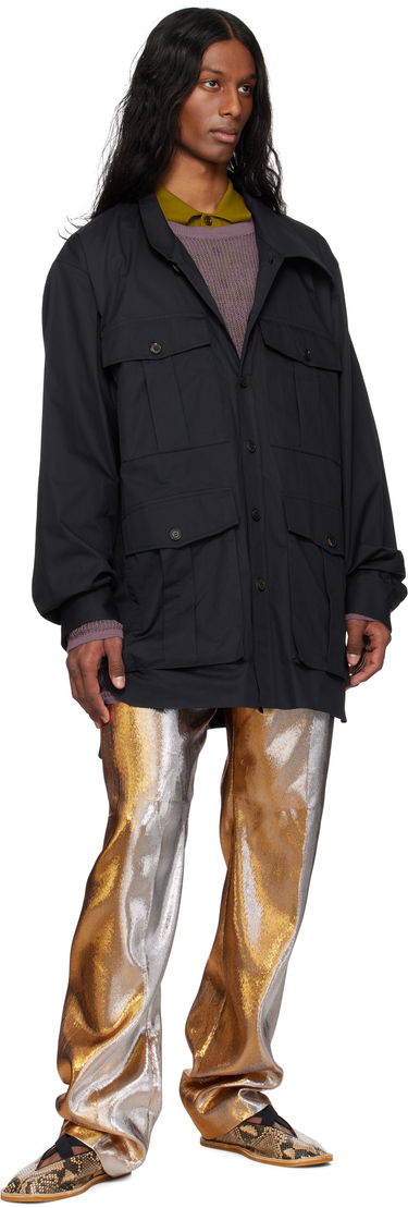 Skjorte Dries Van Noten Dries Van Noten Twill Overshirt Sort | 251-020731-1147, 3