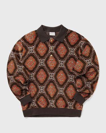 Polo skjorte Drôle de Monsieur Velvet Medallion Long Sleeve Polo Shirt Flerfarvet | I-PL137-CO235-BN, 0