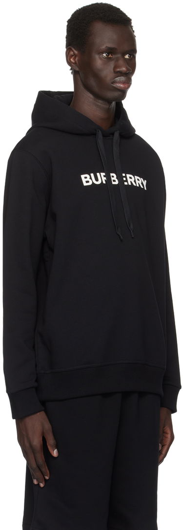 Sweatshirt Burberry Logo Cotton Hoodie Sort | 8096363, 1