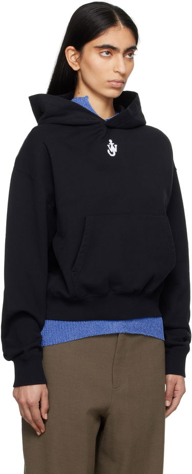 Sweatshirt JW Anderson JW Anderson Anchor Logo Cropped Hoodie Sort | JW0216-PG1719, 1