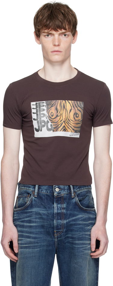 T-shirt Jean Paul Gaultier Jean Paul Gaultier Printed Wood T-Shirt Brun | 25/03-W-TO294-J002-710060, 0