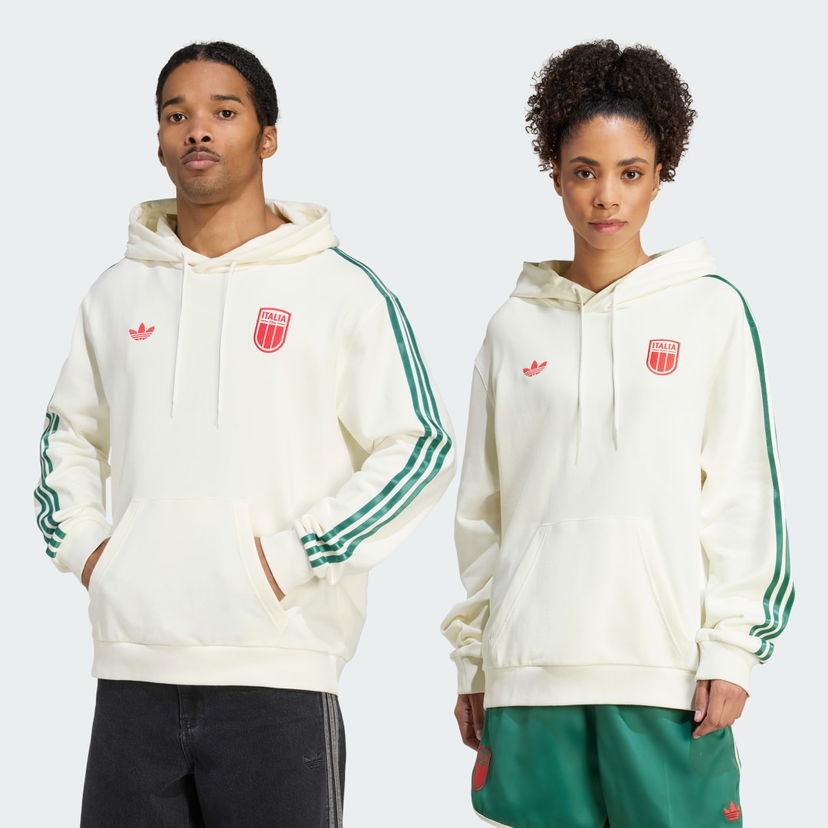 Sweatshirt adidas Performance Italy Hoodie Hvid | JW9731