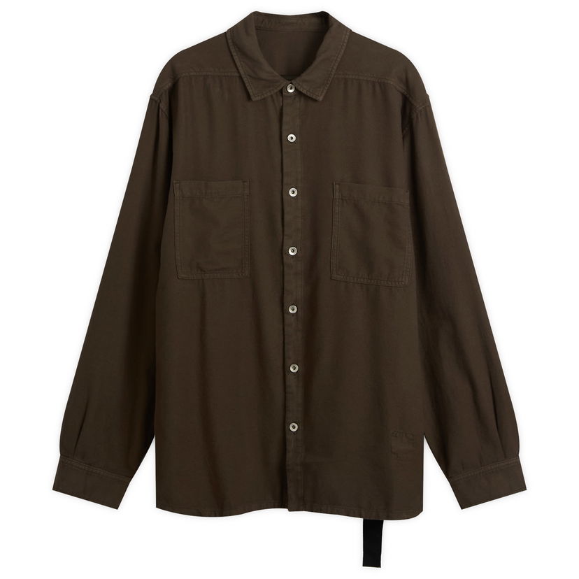 Skjorte Rick Owens DRKSHDW Jumbo Overshirt, Size Large Brun | DU02E7299-CFL-78