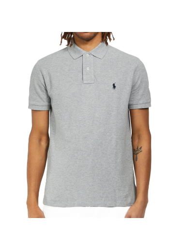 Polo skjorte Polo by Ralph Lauren Custom Slim Fit Mesh Polo Shirt Grå | 710782592003