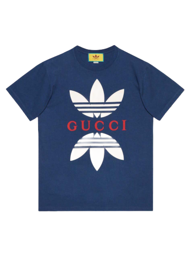 T-shirt Gucci adidas x Cotton Jersey T-Shirt Mørkeblå | 548334 XJEMJ 4622