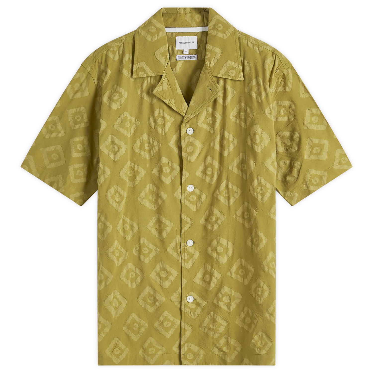 Skjorte NORSE PROJECTS Norse Projects Mads Batik Vacation Shirt, Large Gul | N40-0833-8037, 0