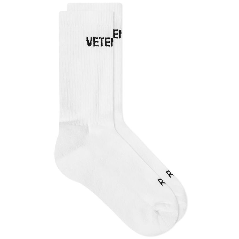 Sokker VETEMENTS Logo Socks Hvid | UE54SO140W