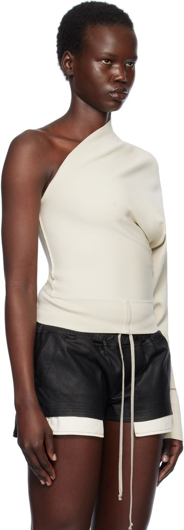 Kjole Rick Owens Rick Owens Hollywood One Shoulder Asymmetrical Top Sort | RP01E7691 KST, 4