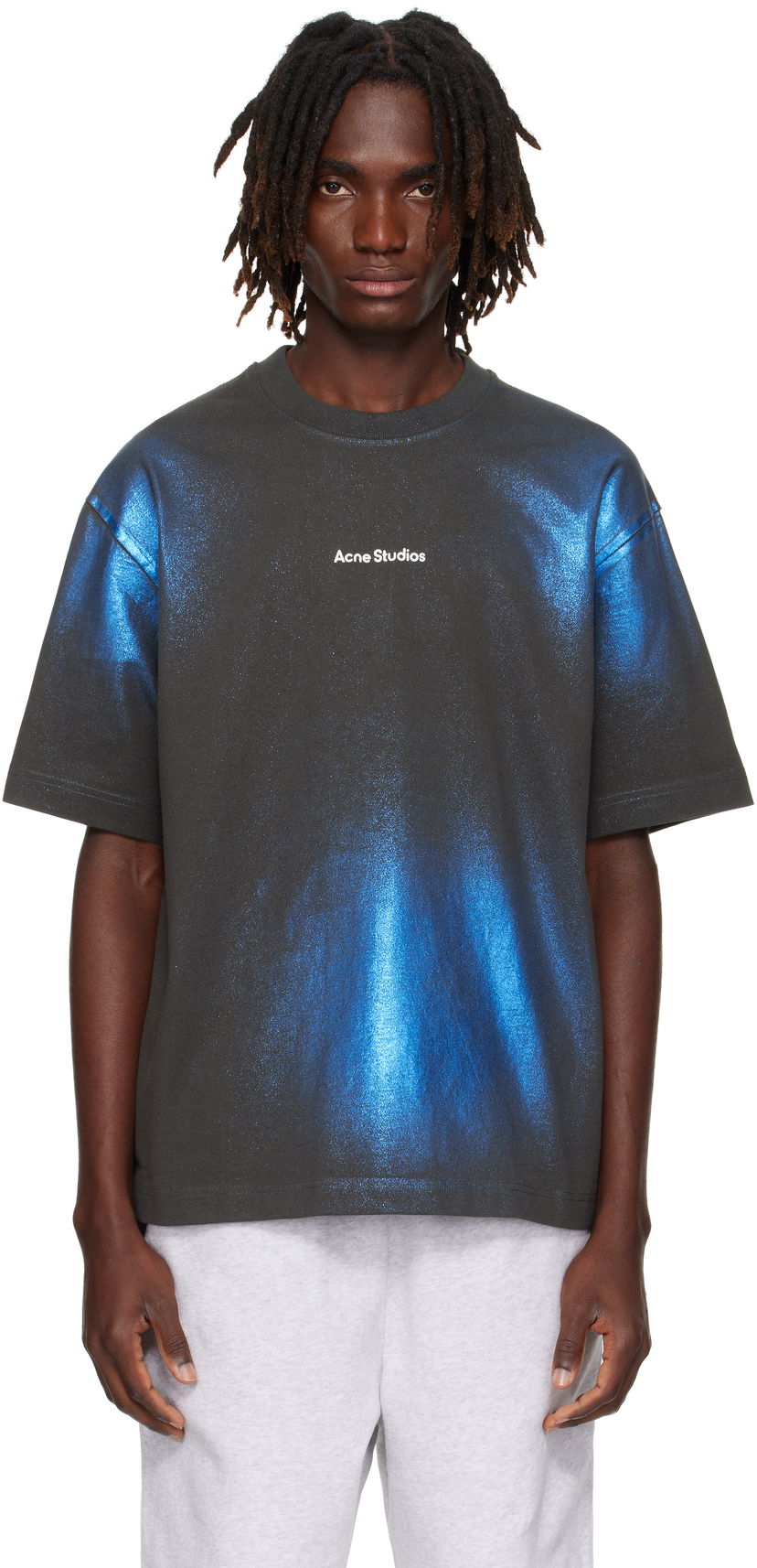 T-shirt Acne Studios Acne Studios Logo T-Shirt Sort | CL0348-