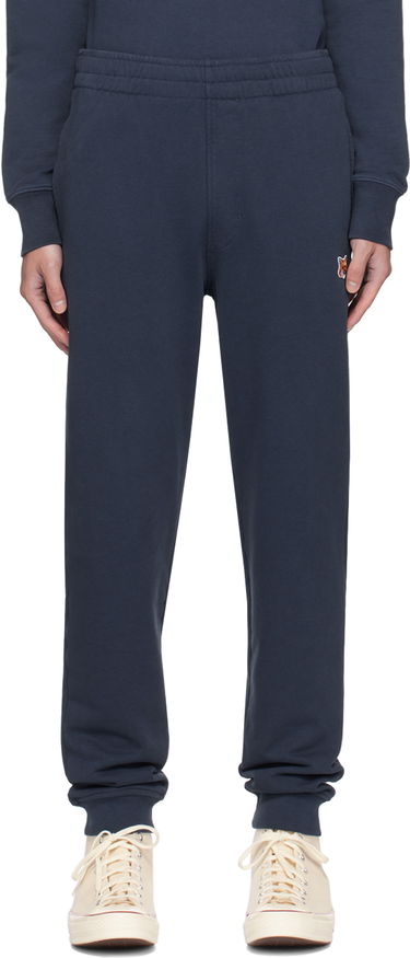 Joggingbukser MAISON KITSUNÉ Navy Fox Head Regular Sweatpants Mørkeblå | LM01114KM0001, 0