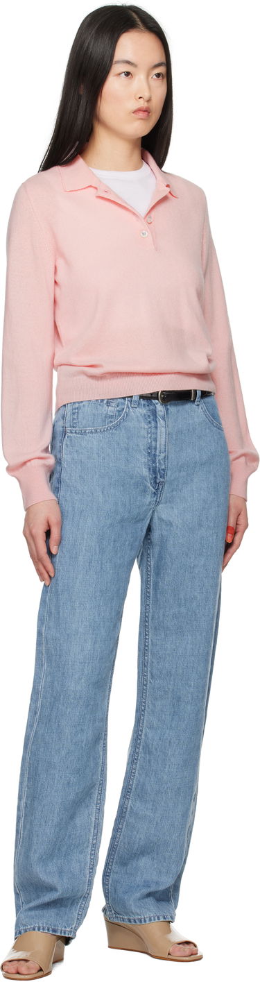 Sweater &Daughter &Daughter Aoife Cashmere Polo Sweater Lyserød | CH04634, 3