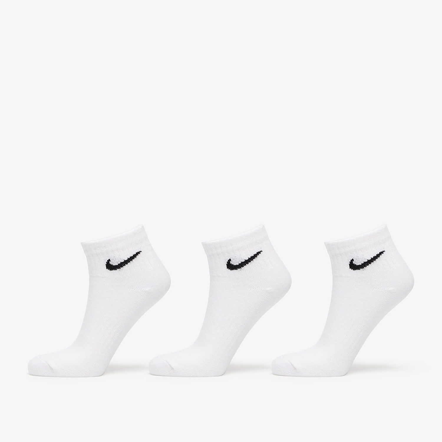 Undertøj og sokker Nike Lightweight Ankle Socks 3-Pack Hvid | SX7677-100, 0