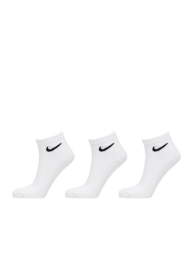 Undertøj og sokker Nike Lightweight Ankle Socks 3-Pack Hvid | SX7677-100