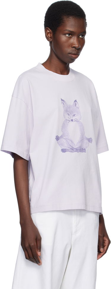 T-shirt MAISON KITSUNÉ Maison Kitsuné Yoga Fox Boxy T-Shirt Lilla | OW00123KJ0008, 1