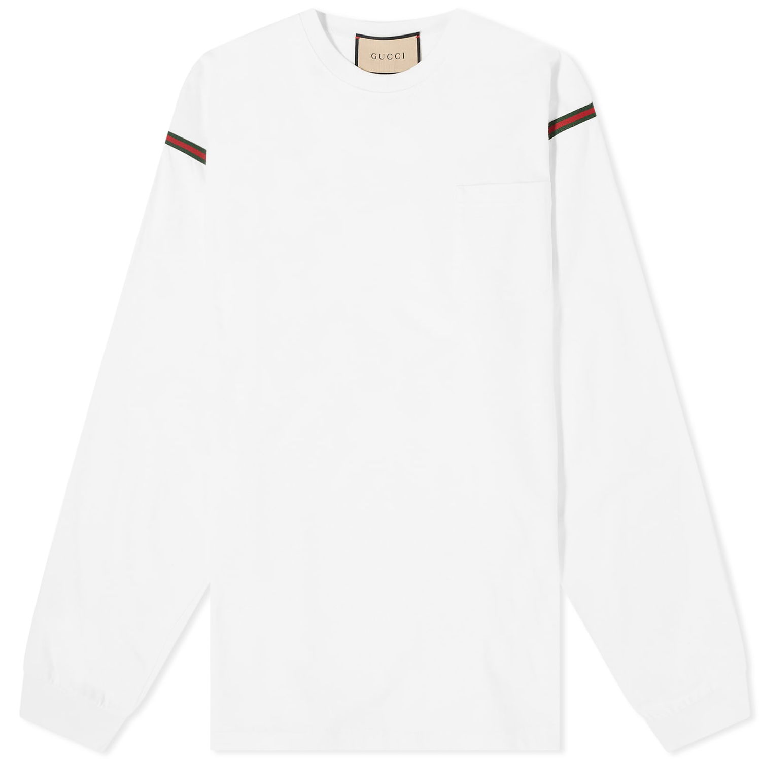 T-shirt Gucci Tape T-Shirt Hvid | 768441-XJF3T-9088, 0