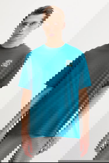 T-shirt The North Face Connect Relaxed Disconnect To Reconnect Graphic T-Shirt Turkis | NF0A8E3YBSI1, 2