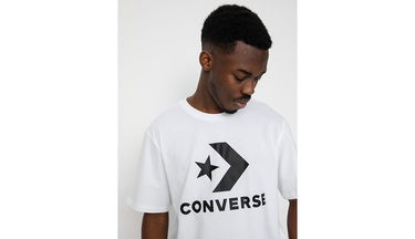 T-shirt Converse Standard Fit Logo Star Chevron Hvid | 10025458-A03, 2