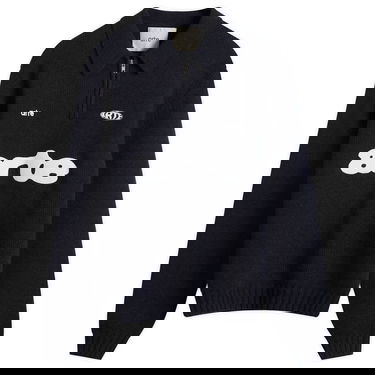 Sweater Arte Antwerp Arte Football Knit Polo Jumper Mørkeblå | AW25-256K-NVY, 0