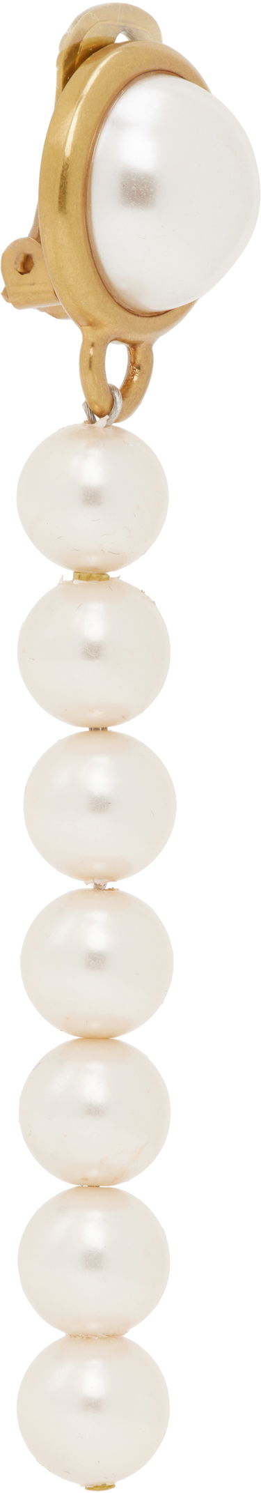 Øreringe Moschino Moschino Faux-Pearl Drop Earring Hvid | 25121913584151006, 1