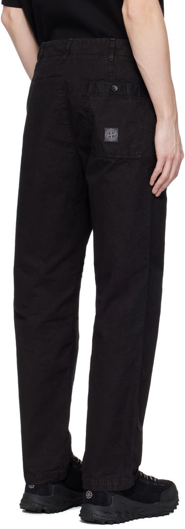 Cargo bukser Stone Island Stone Island Brushed Organic Cotton Canvas Old Effect Trousers Sort | K1S15 3100023 S00WA, 2