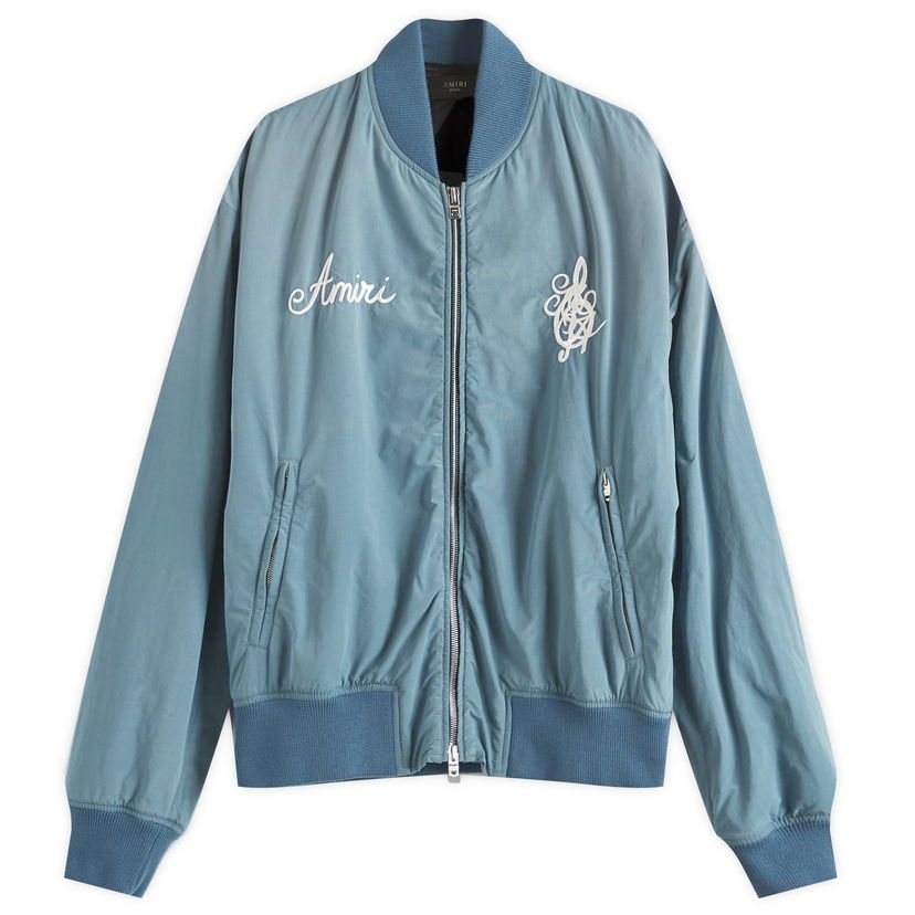 Bomberjakke AMIRI Amiri Men's Saturday Night Bomber Jacket, Size Large Blå | AMOUBB1043-496