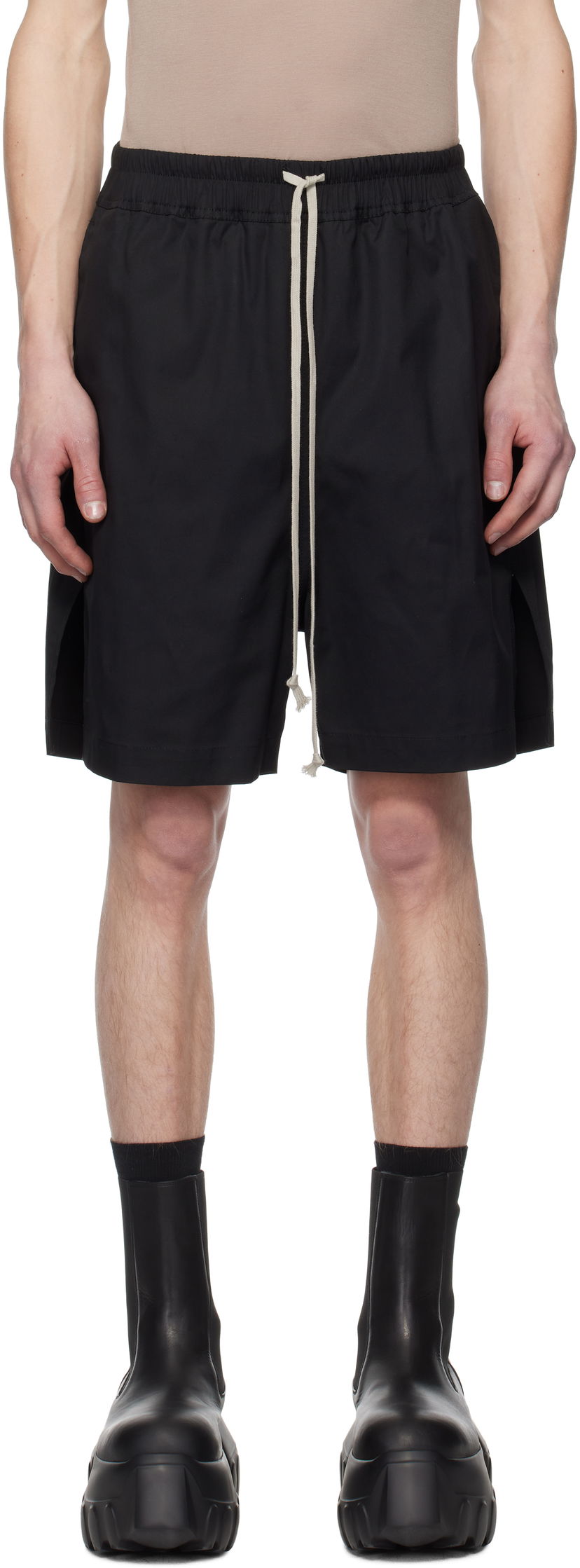 Shorts Rick Owens Rick Owens Hollywood Boxer Shorts Sort | RU01E5397 TE