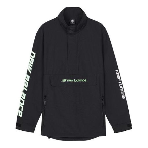 Vindjakke New Balance Keep Running Anorak Sort | AMJ03321-BK
