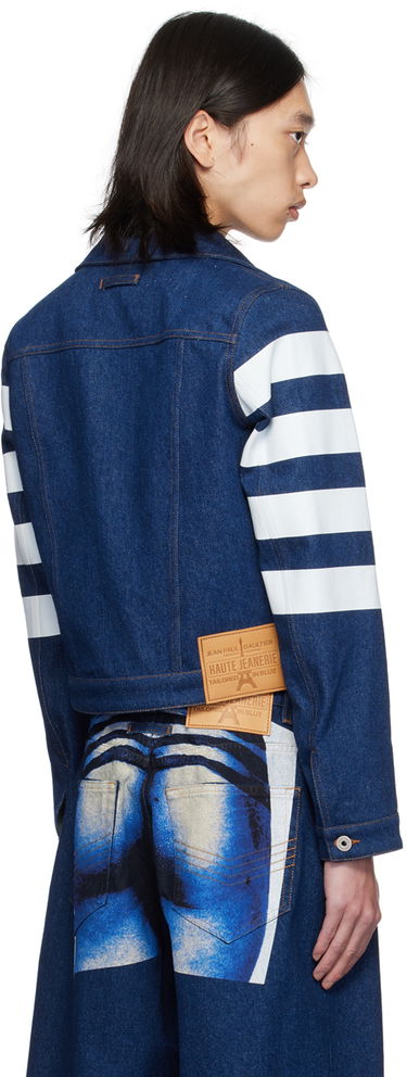 Jakke Jean Paul Gaultier Gaultier 'The Marinière' Striped Denim Jacket Mørkeblå | 24/30-F-VE071IP-D017-5501, 2