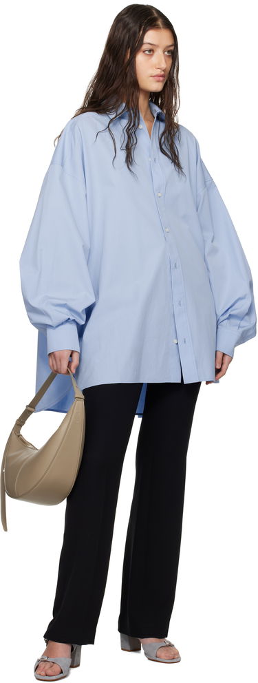 Skjorte WARDROBE.NYC Oversize Shirt Minidress Blå | W1085R17, 3