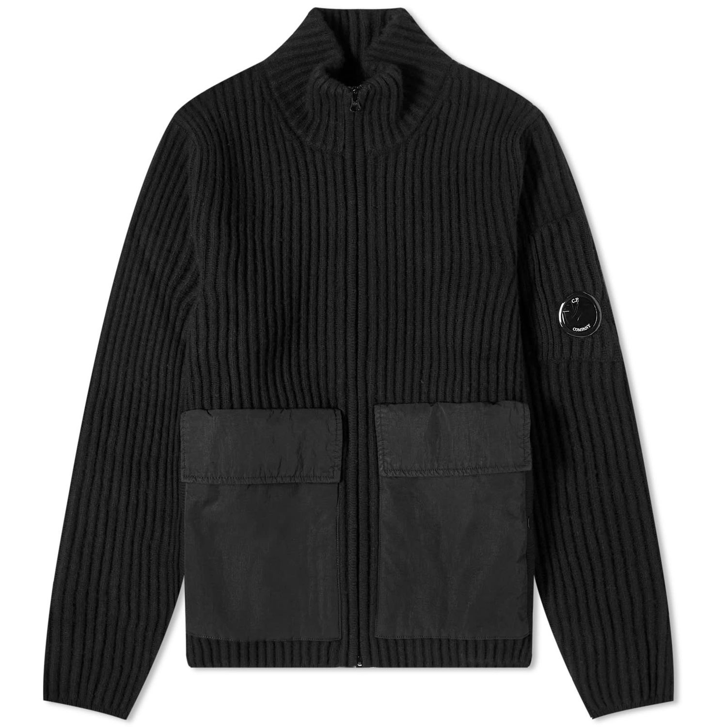 Sweatshirt C.P. Company Lambswool Mixed Zip Hoodie Sort | 15CMKN226A-005504M-999, 0