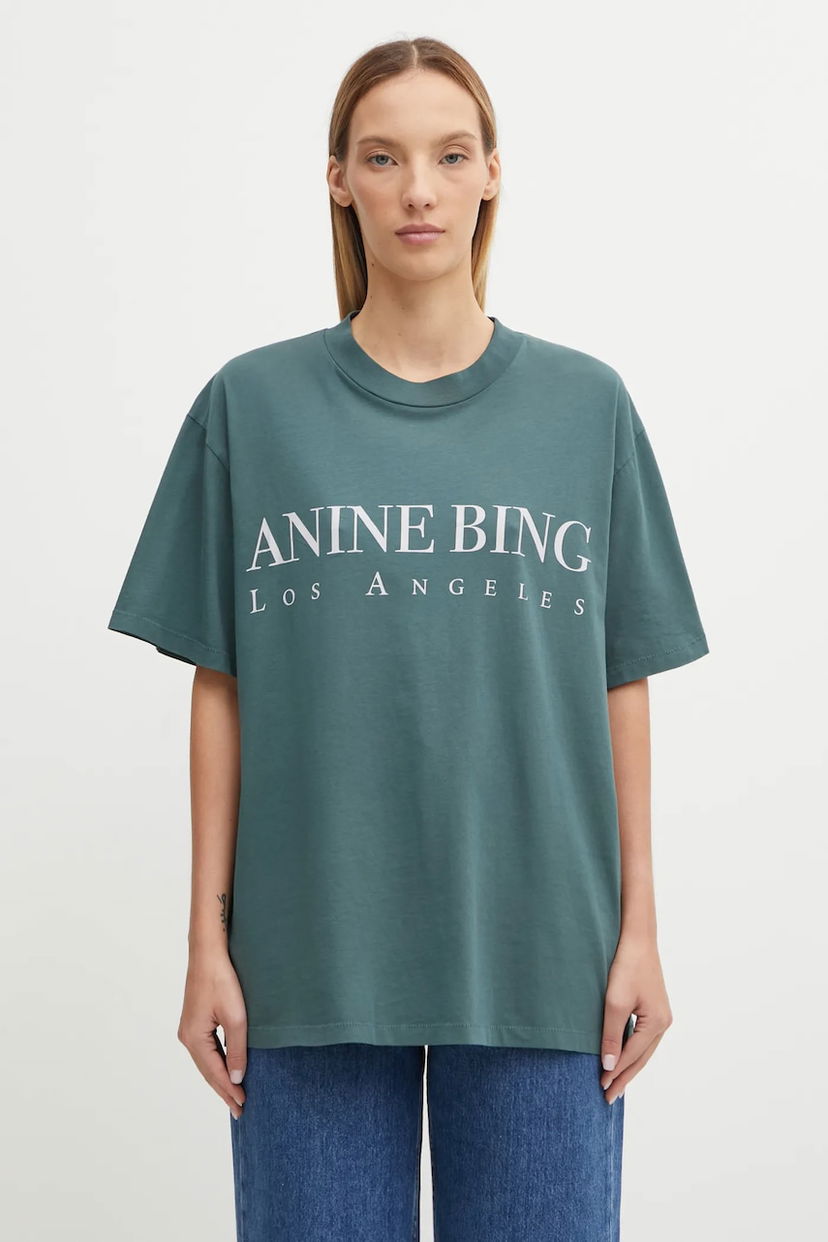 T-shirt Anine Bing Anine Bing Ashton Oversized T-Shirt Grøn | A.08.10133
