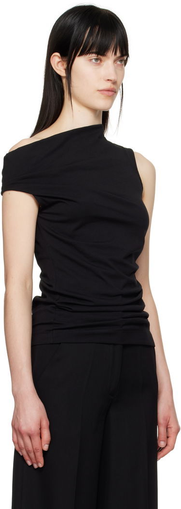 Tanktop Dries Van Noten Dries Van Noten Off-Shoulder Jersey Tank Top Hvid | 251-011143-1603, 4