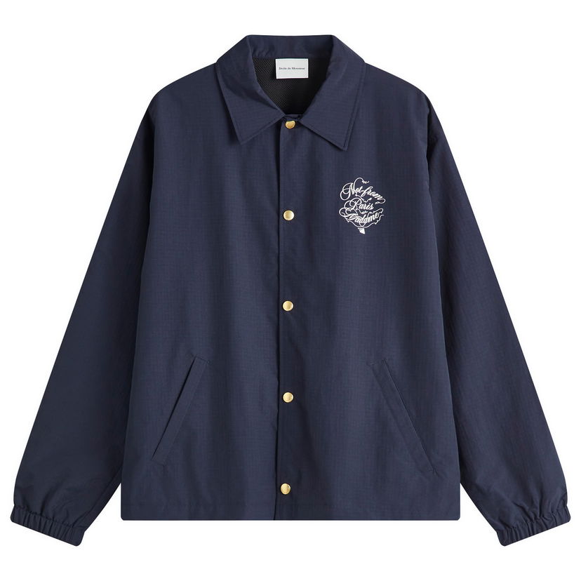Vindjakke Drôle de Monsieur Drole de Monsieur Slogan Coach Jacket, Size M Mørkeblå | F-JT209-PA012-NY