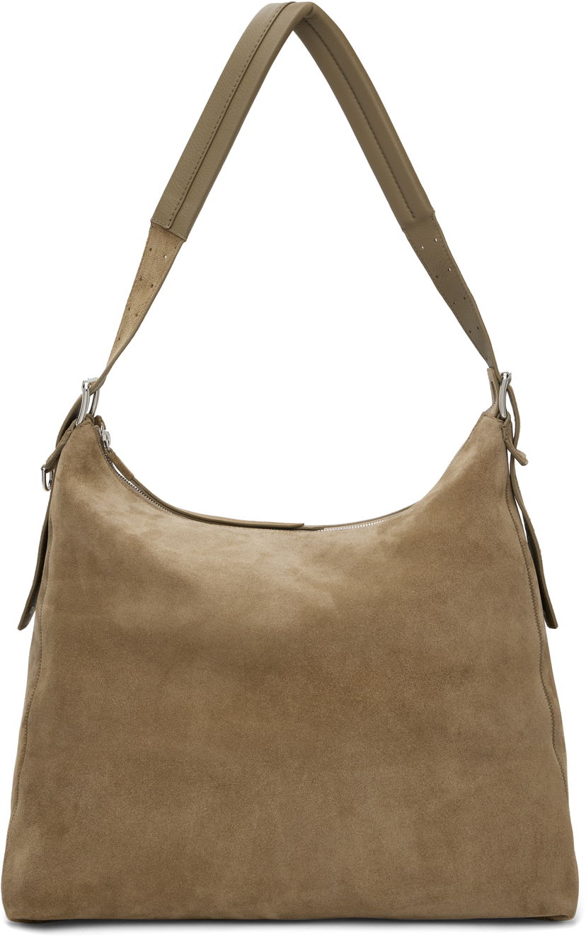 Skuldertaske LEMAIRE Lemaire Belted Suede Shoulder Bag Brun | BG0189 LL0125