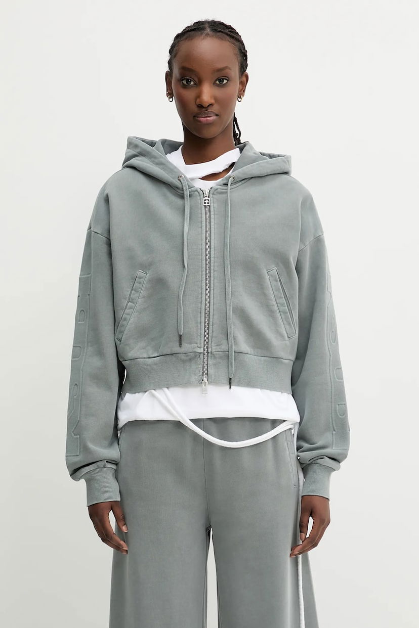 Sweatshirt Ksubi KSUBI Sott Origin Cropped Hoodie Grå | WSP25FL003