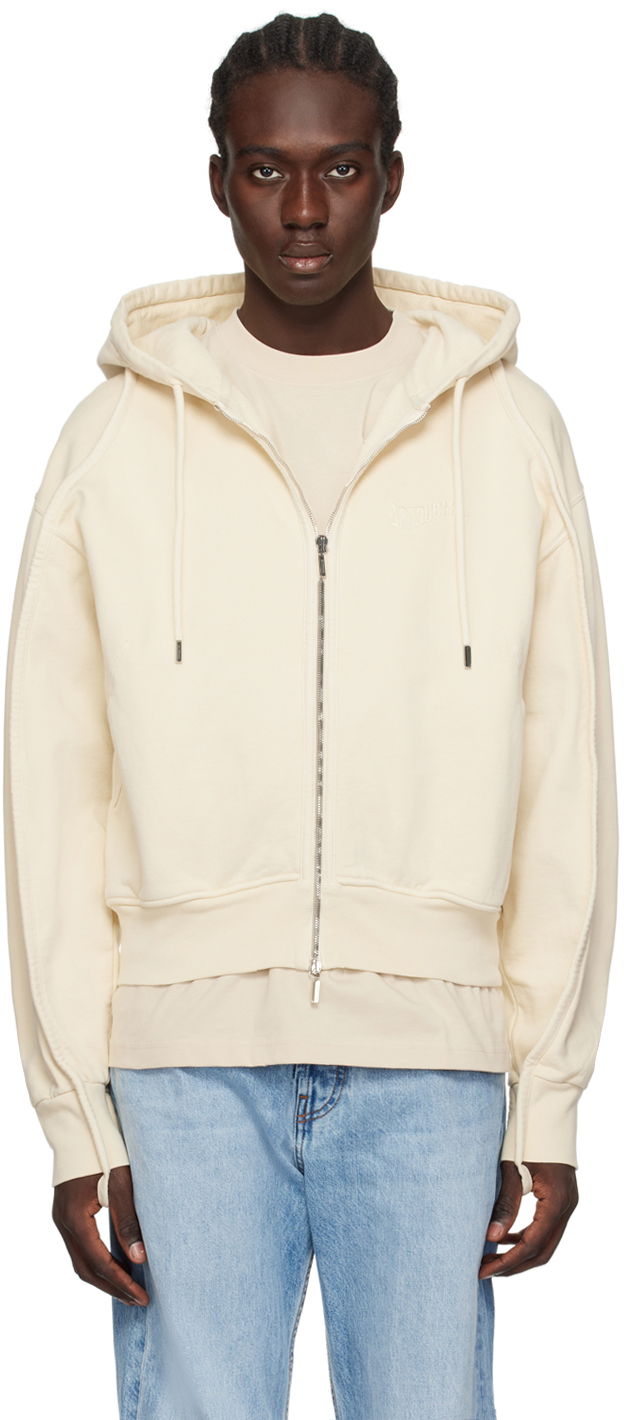 Sweatshirt Jacquemus Les Classiques 'Le Sweater Camargue Zippé' Hoodie Beige | 23E245JS129-2087, 0