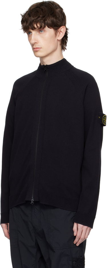 Sweater Stone Island Stone Island Organic Cotton Zip Cardigan Sort | K1S15 5100061 S00B9, 3
